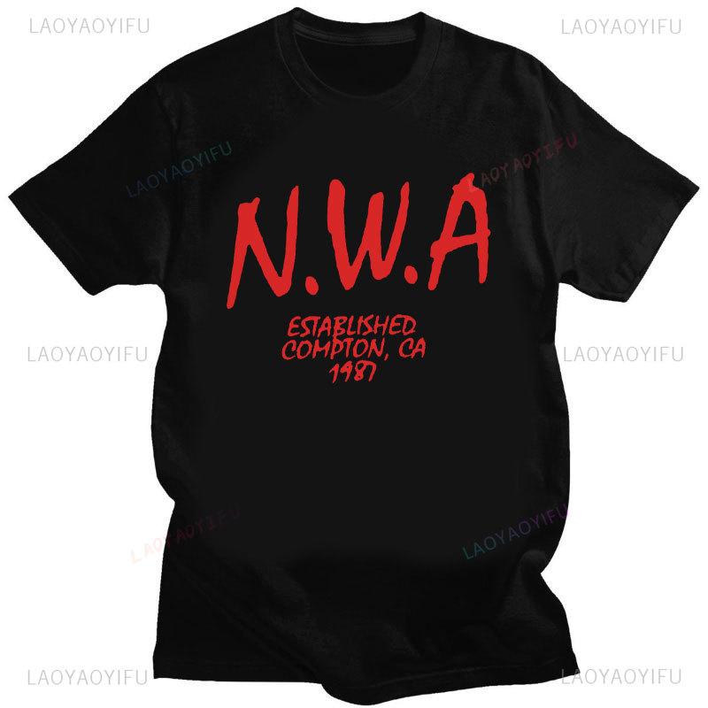 NWA N.W.A. T Shirts Men Hot Sale Short Sleeve Letter Printed Men's T-Shirt Fashion Cotton Street Rap Hip Hop Summer Casual Tees