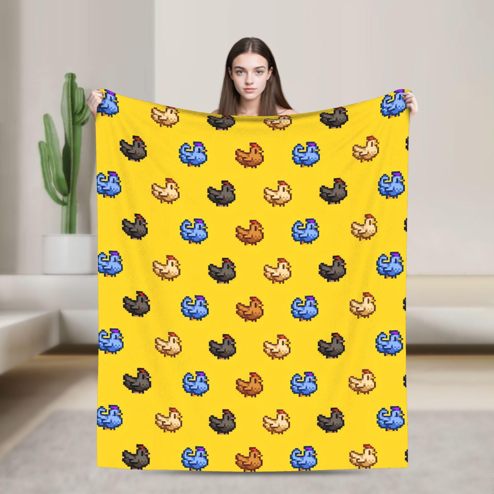 

Stardew Valley Cute Jimino Knitted Fashion Blanket Farming Game Flannel Throw Fashion Blanket Sofa Decoration Ultra-Soft Warm Bedspread Port 75x90cm