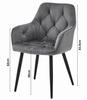 JORK Chair - Dark Gray Velvet / Black Legs X 1
