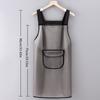 Tablier de Cuisine Imperméable Ménager Tpu Résistant à l'Huile Tablier de Travail Noir Transparent Anti-Salissure Tabliers de Nettoyage