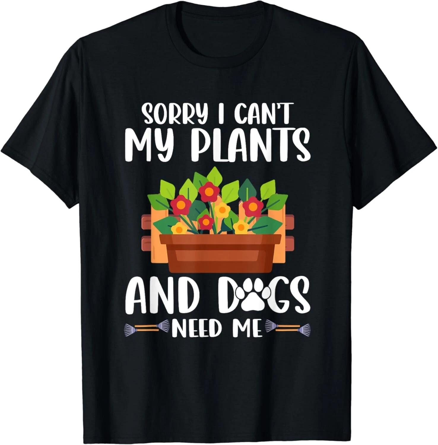 Funny Plants and Dog Lover Gardener Gardening Gift Unisex T-Shirt XL