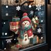 Creative Snowman Snowflake Glass Window for Flowers and Gifts Home Beautification Decorative Window Sticker Uv
