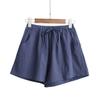 Women Fashion High Quality Summer Casual Cotton Linen Shorts Female Plus Size High Waist Streetwear Short Pants