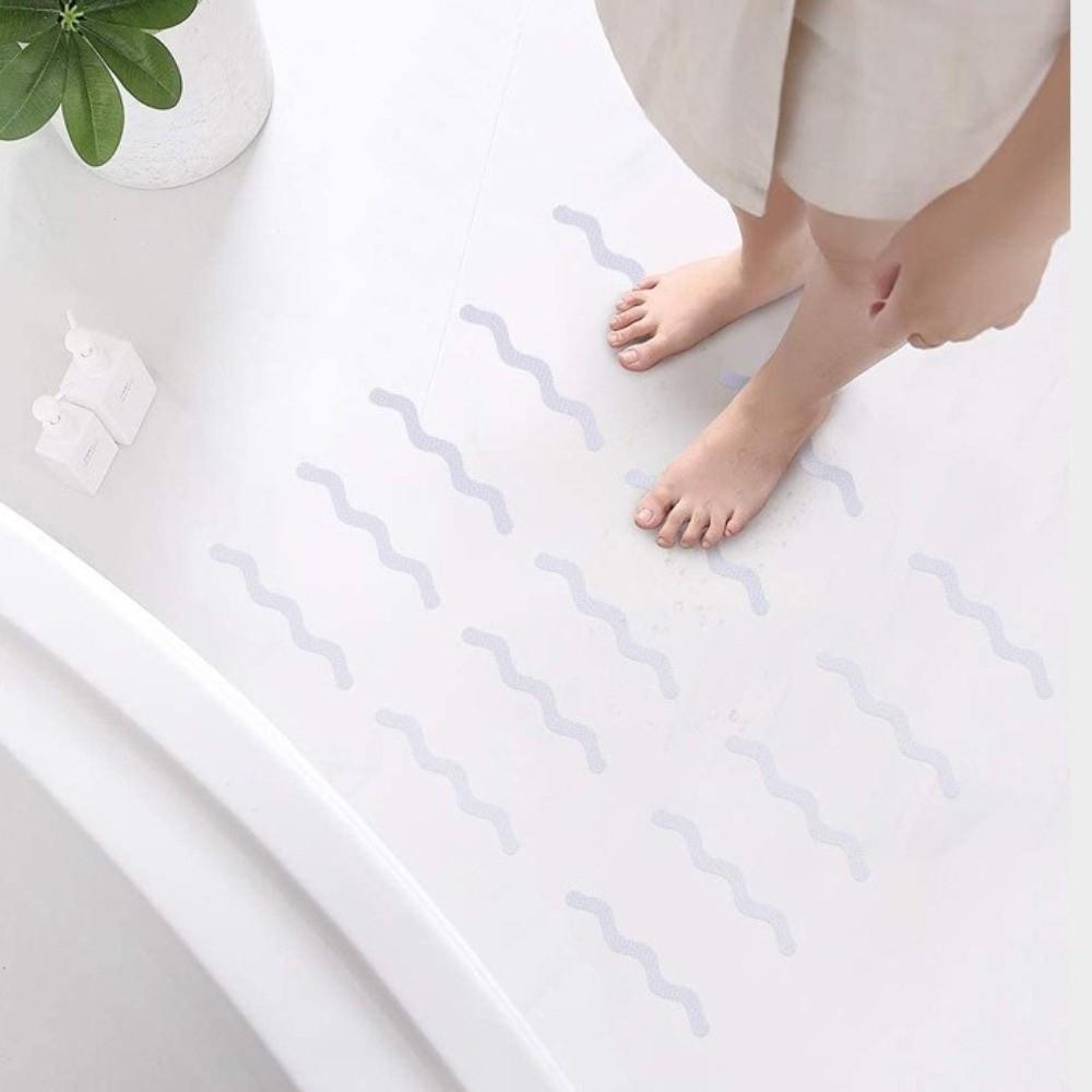 6/12pcs Adhesive Anti-Slip Stickers S-Shaped Design Bathroom Floor Stickers  for Bathtub