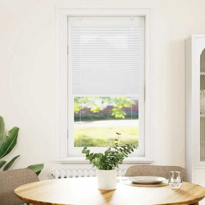 VidaXL Store Plissé Blanc 55x150 Cm Largeur Du Tissu 54,4 Cm Polyester, Store Plissé De Fenêtre, Store Accordéon, Store 4015491