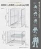 UV Protection Figure Collection Display Showcase with Mirrored Transparent Magnetic Easy Assembly Mirrored 99.2% Case, Case, Back, 7-Level Adjustment,