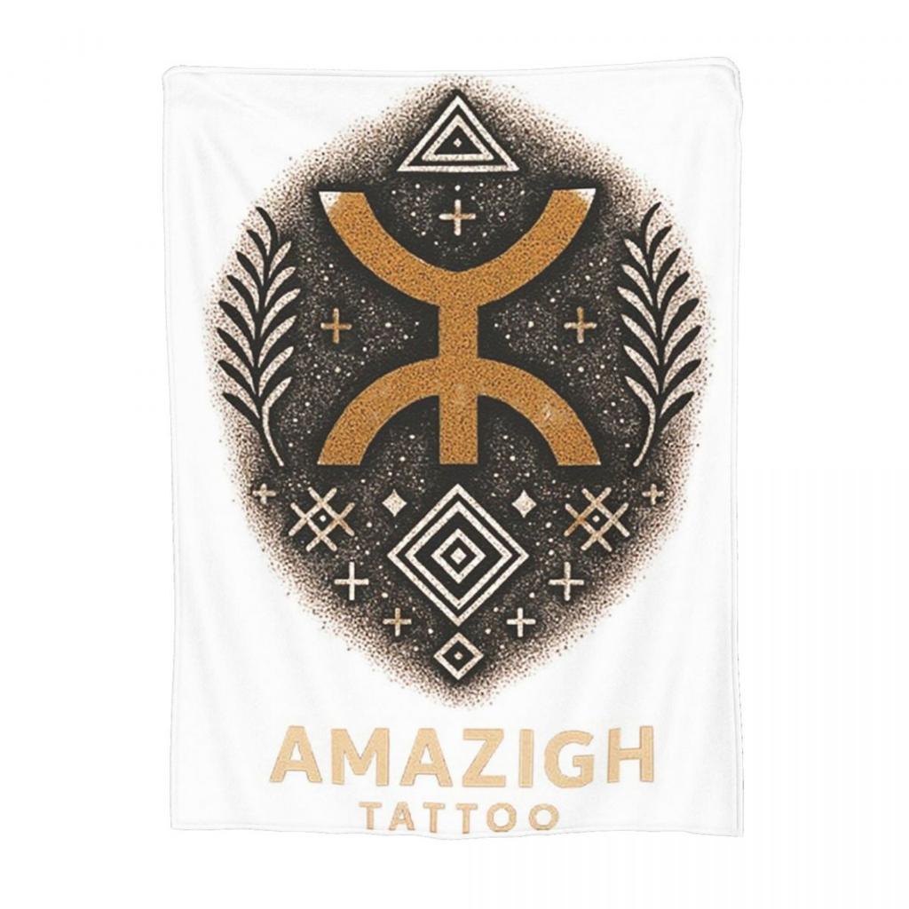 YAZ Amazigh Symbol Tamazight People Blanket Soft Warm Flannel Throw Blanket Cover for Bed Living room Picnic Travel Home Couch