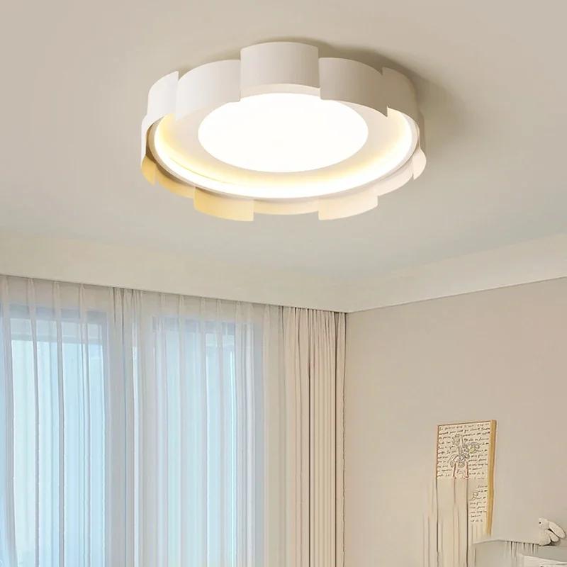 Modern LED Ceiling Lamp for Living Dining Room Aisle Bedroom Creamy Wind Ceiling Chandelier Indoor Home Decor Lighting Fixture