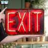 D Flat D Flat pcNeon Red EXIT Sign Glowing In the Darkmetal Tin Signsize(xcmcm)Decoratve PaintingsRoomRest