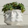 Unique Style Abstract Flower Pot Multi Sided Face Decorative Floral Ware  Office Ornament