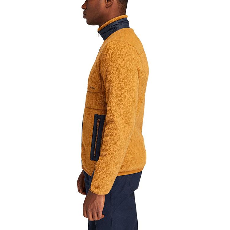 Timberland Color Block Warm Fleece Stand Collar Logo Jacket Men Jacket Rubber A44BC-932