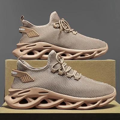 Men's Sports Shoes Thick Bottom Mesh Lightweight Increased Large Size Men's Fitness Running Shoes