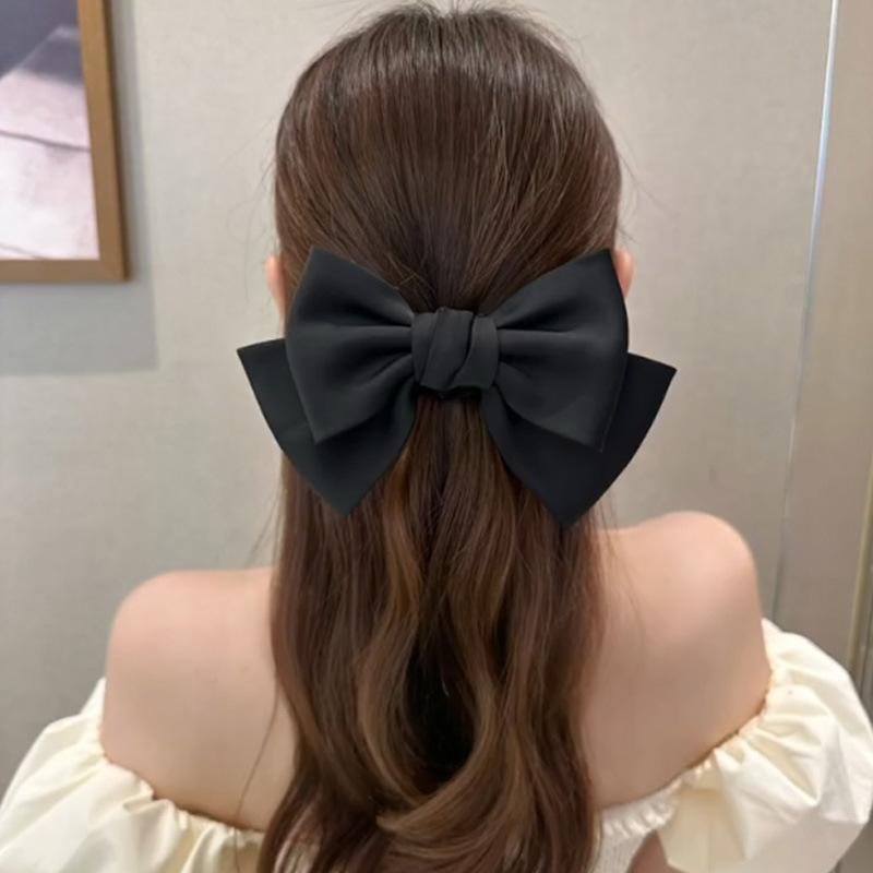 New Korean Satin Big Bow Hair Rope Girl's Sweet and Versatile Large Hair Ring Head Rope Hair Rubber Band Ornament Headwear Gifts