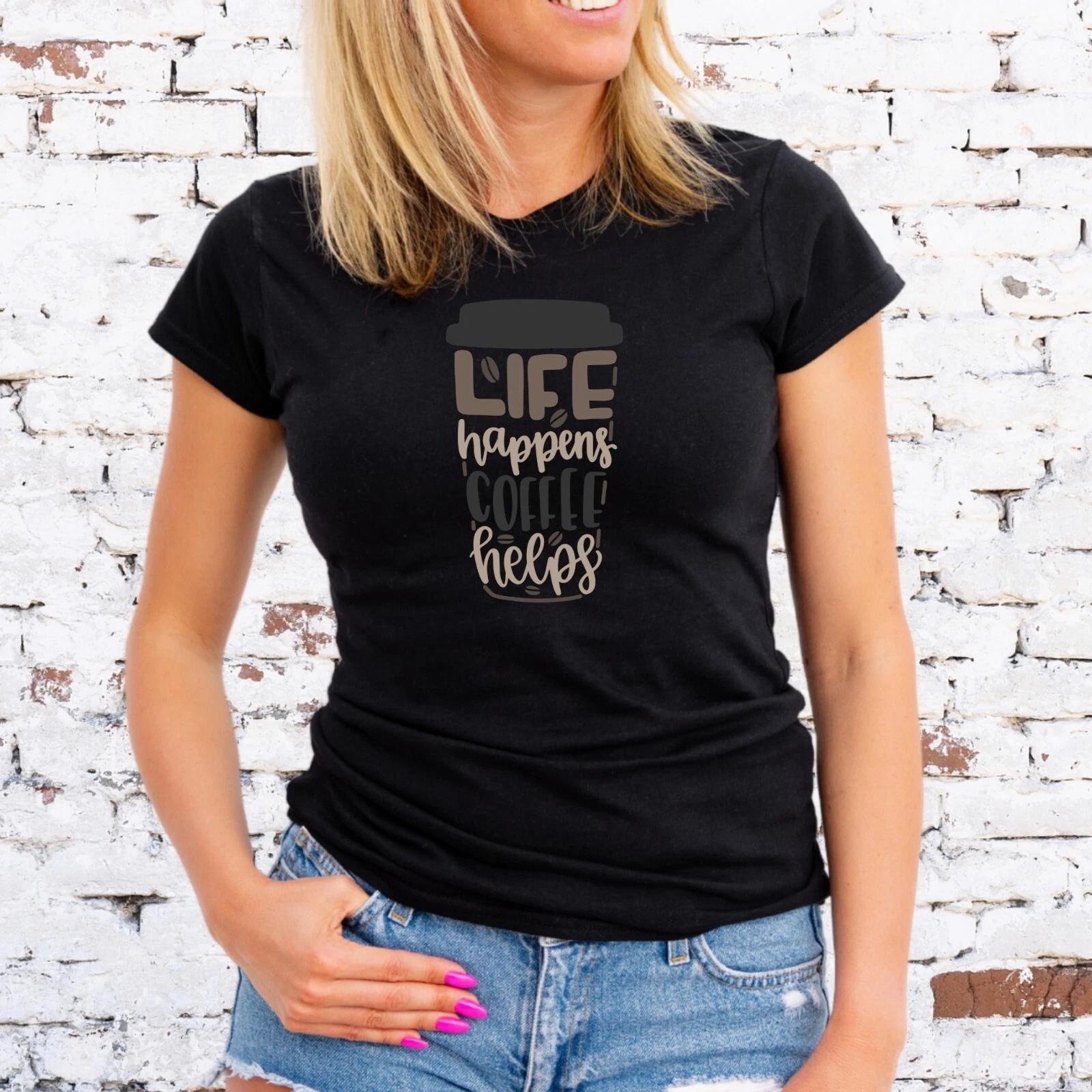 LIFE HAPPENS COFFEE HELPS T-Shirt, GILMORE GIRLS, Unisex/Lady Fit 3XL