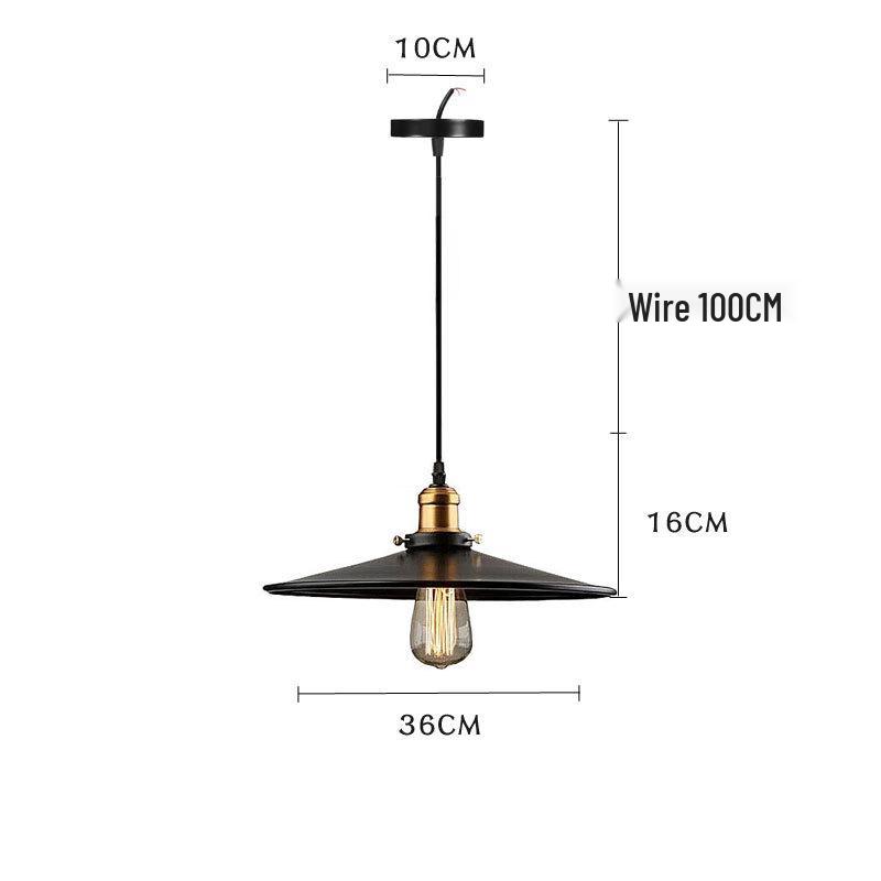Retro Wrought Iron Single Head Chandelier Pendant for Restaurants, Bars, Cafes, and Stores