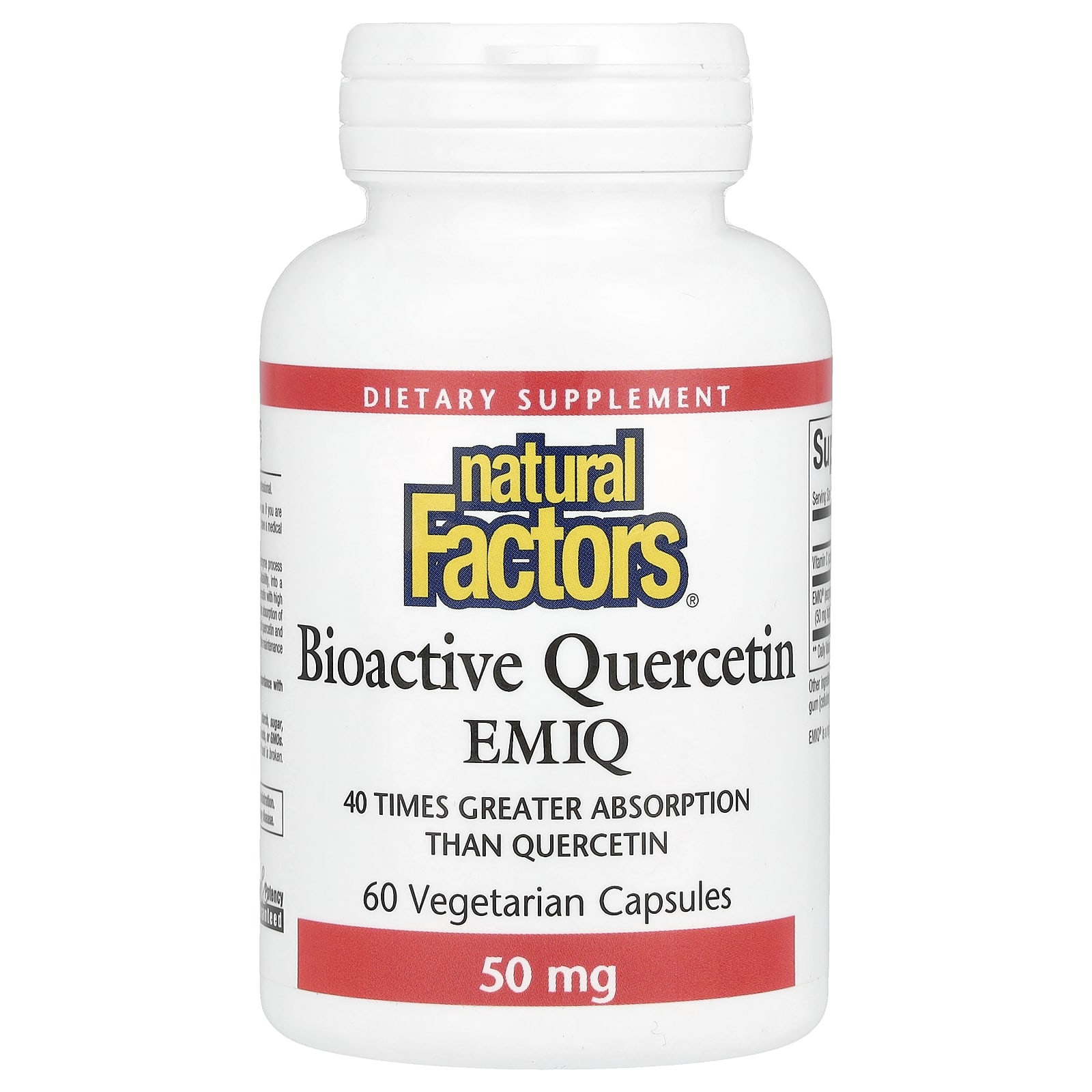 

Bioactive Quercetin Emiq, 50Mg, 60 Veggie Caps