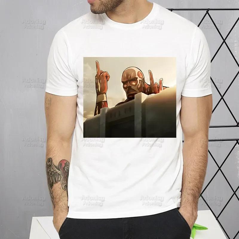 Shingeki No Kyojin T Shirt Men Short Sleeve Attack On Titan Tshirt Homme Manga Unisex Mikasa Eren Yeager Liberty T-shirt Tees