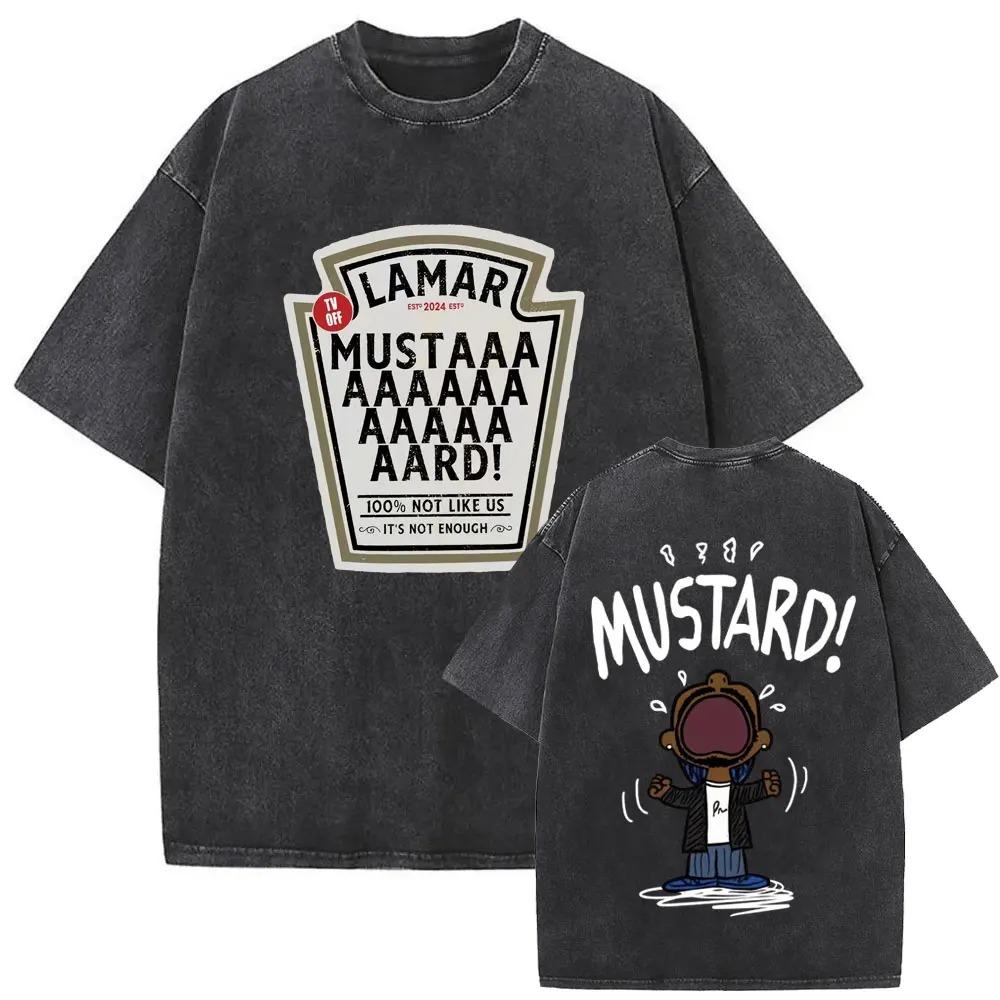 Limited Washed Vintage Rapper Kendrick Lamar DAMN Double Sided Print T-shirt Men Women Hip Hop Fashion Street Oversized T Shirts