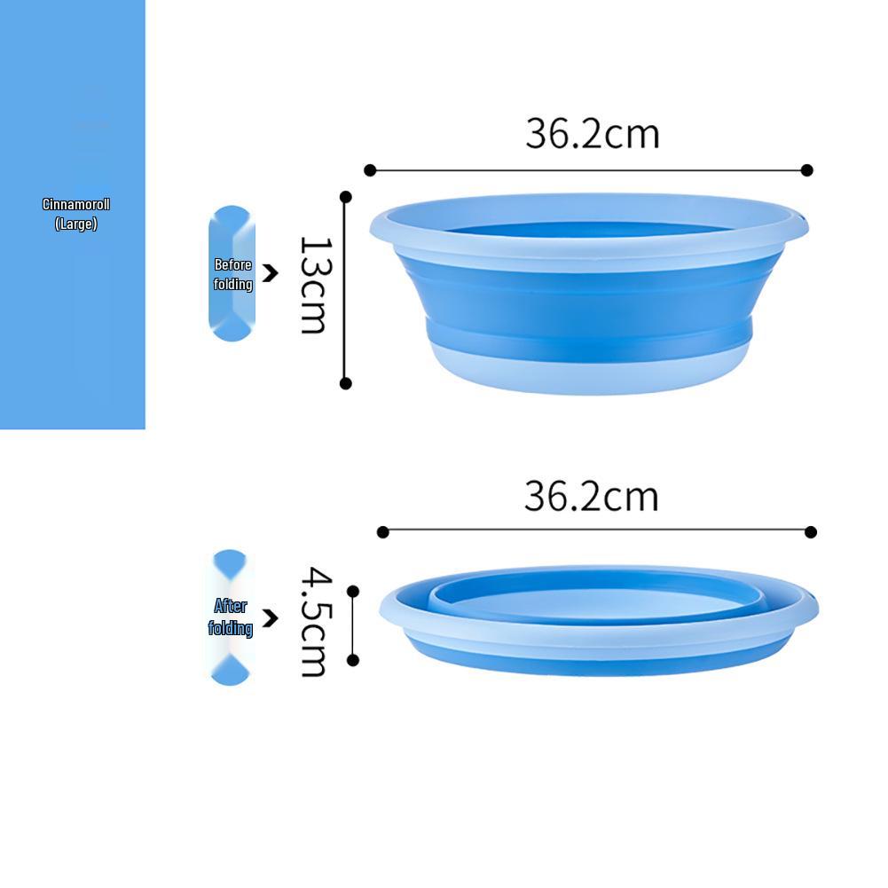 Sanrio Portable Foldable Washbasin Set for Travel, Dorm, Laundry & Baby Use