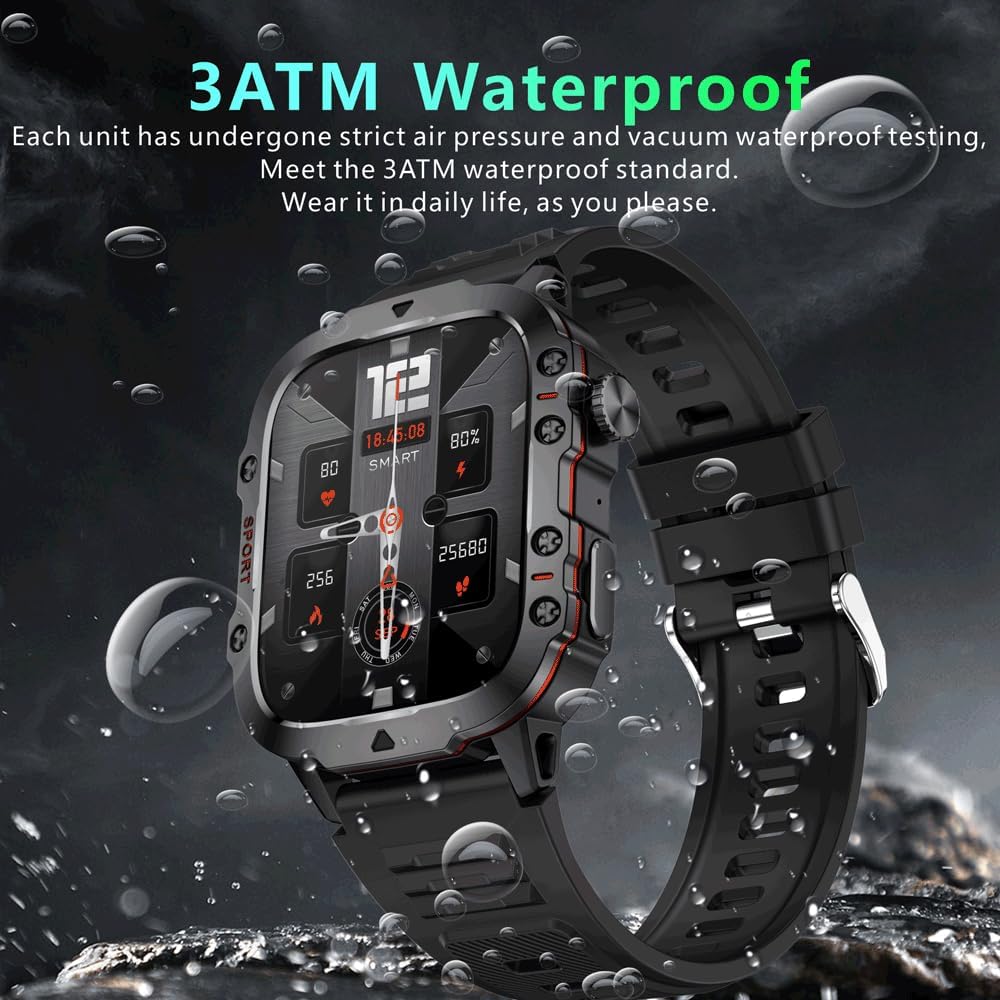 2024 Smart Watch 1.96 Inch Large Screen HD Bluetooth Call SOS Voice Assistant Men Women Smartwatch Sports Fitness Tracker
