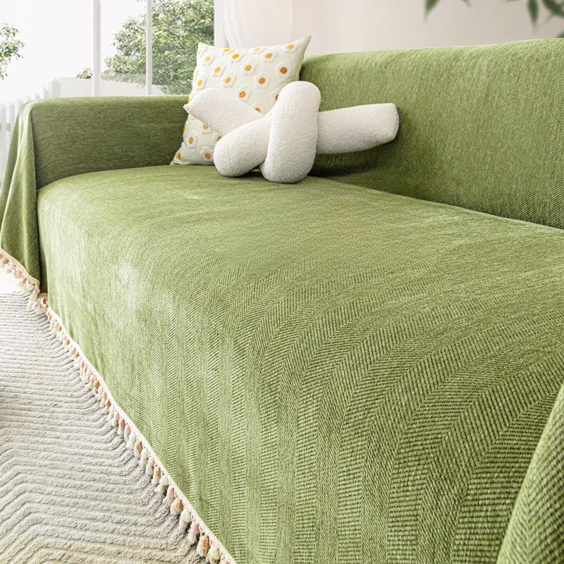 Chenille Fischgrätenmuster Sofa Handtuchbezug Stoff Rutschfestes Sofakissen Vier Jahreszeiten Universal Hoher Anspruch Vollständig bedeckt Universeller Bezug Überwurfdecke