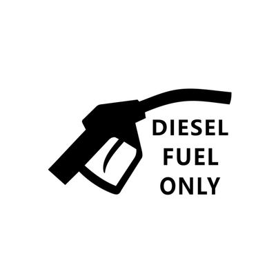 Car Sticker Diesel Fuel Only Warning Stickers Decals Fuel Tank Gas Cap Decoration Sticker