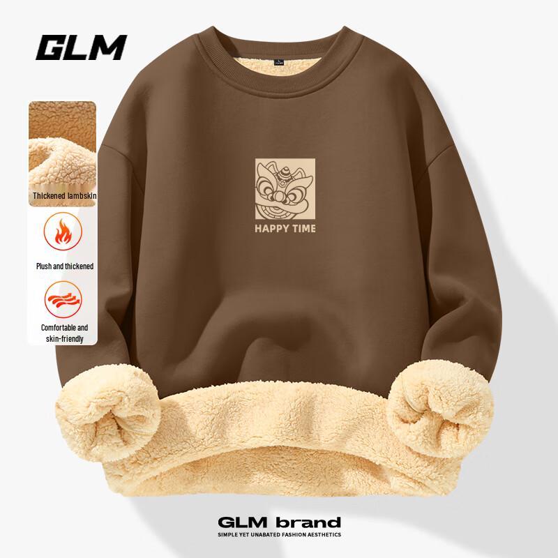 

GLM Men s Loose-Fit Sweatshirt with Square Lion Graphic 2XL