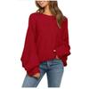 Autumn Winter Loose Casual Solid All-match Sweater Women Bottomed Batwing Long Sleeve Knitting Pullover Top