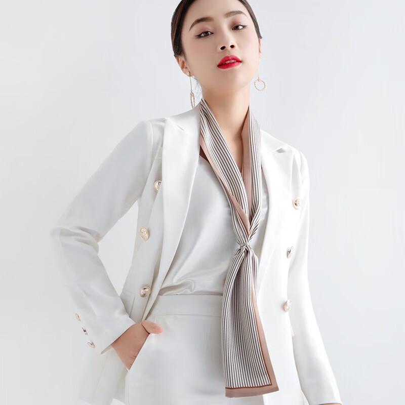 Korean Style Patterned Mulberry Silk Scarf