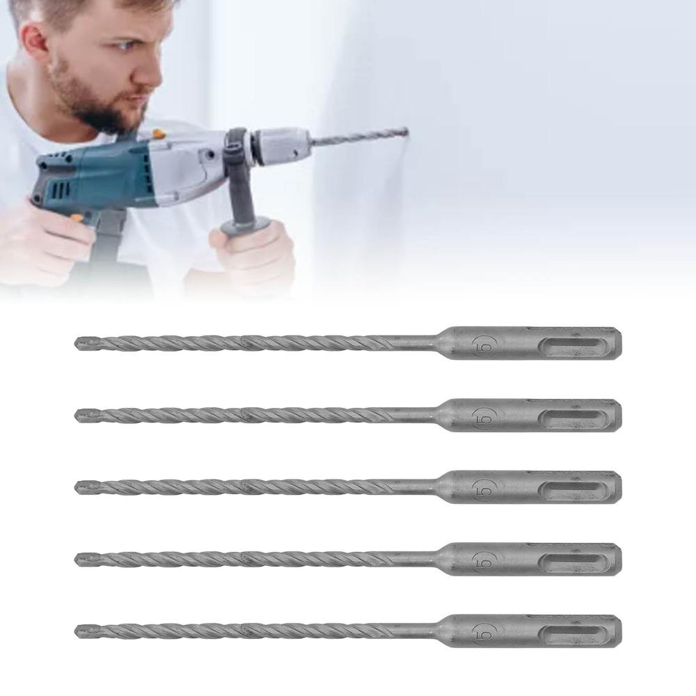 5pcs Self Centering Impact Drill Bit SDS-plus Masonry Drill Bit Carbide Tip Drill Bit  For Concrete