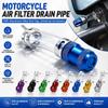 End Cap Air Filter Drain Tube CNC Aluminum Alloy Motorcycle Drain Tube  Motorcycle Maintenance