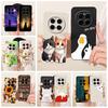 Für Honor Magic 7 Pro 5G Hülle PTP-AN10 Niedliche Katze Ente Cartoon Hülle Weiches TPU Mattes Handyhülle Für Honor Magic 7 Magic7 Pro Fundas