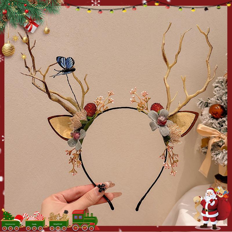 Weihnachts Rentier Geweih Stirnband für Kinder - Niedliches Kostümgeschenk, Haarspange & Dekoration