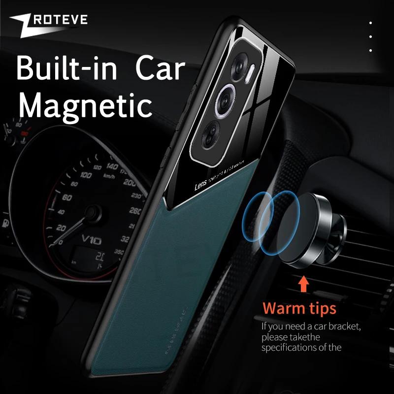 For Reno12 Case Zroteve PU Leather Car Magnetic Hard PC Cover For OPPO Reno 12 11 Pro 12F 11F Reno11 Reno12 F Phone Cases