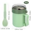 NUOLUX 500ML Soup Leakproof Lunch Jar with Lid and Spoon Color Random Microwave-Safe Jar, Spoon, Green, 13.8x9cm, Green, Green, 13.8x9cm,