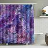 Abstract Bathroom Shower Curtain With Purple, Pink Blue Artistic Design Modern Home Decor For Bathtub 72 X 84 Inches (183Cm X 21