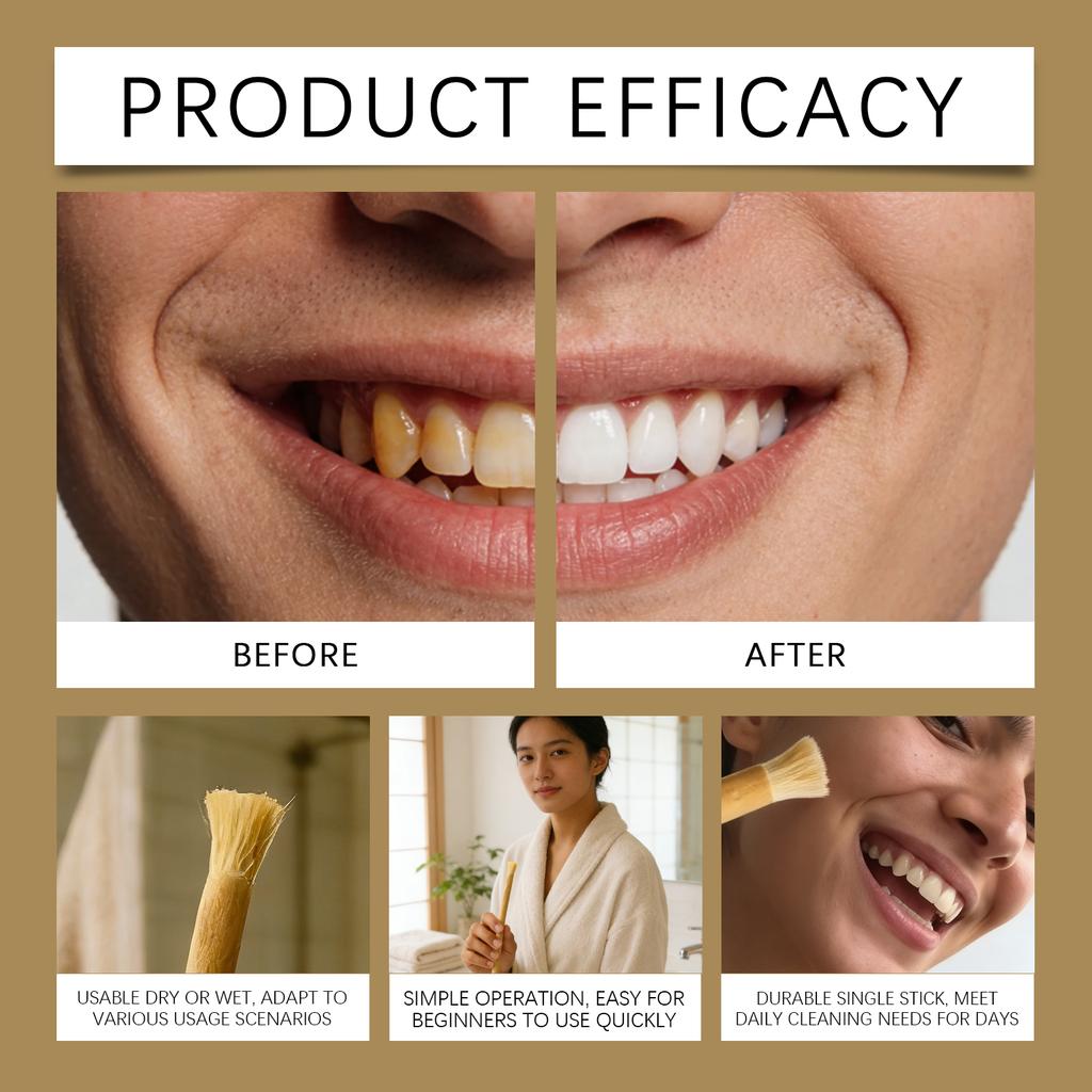 Twig Toothbrush Soft Bristles Manual Daily Cleaning