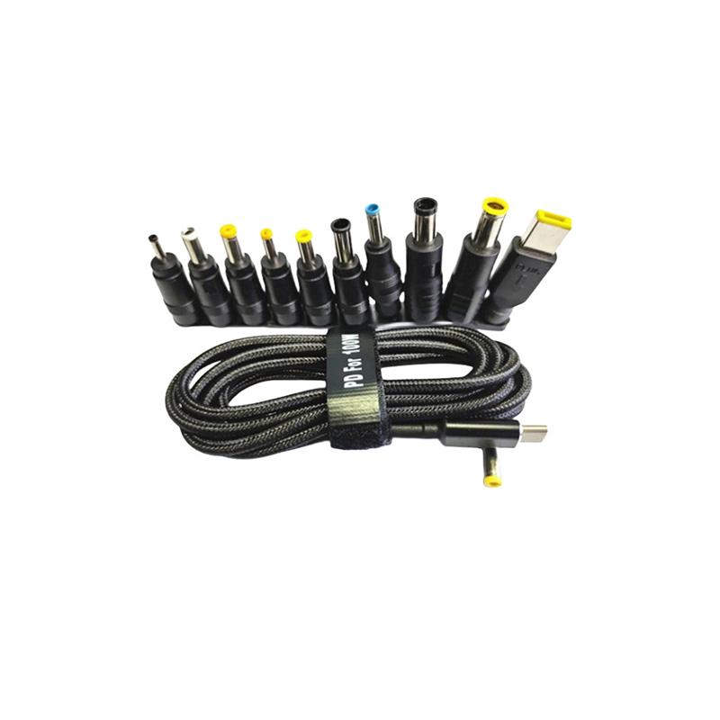 65/100W Τύπου C Συνδετήρας Τροφοδοσίας DC Υποδοχή Καλώδιο Κορδόνι USB Τύπου C σε Universal Γρήγορης Φόρτισης Για Φορητό Υπολογιστή Lenovo Asus Hp Acer