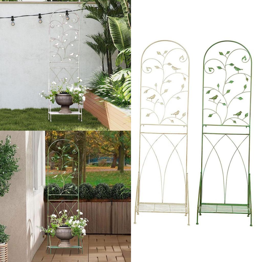 Garden Trellis with Plant Stands Metal Plant Pot Trellis Potted Plant Support for Backyard Porches Lawn Indoor Outdoor Patio