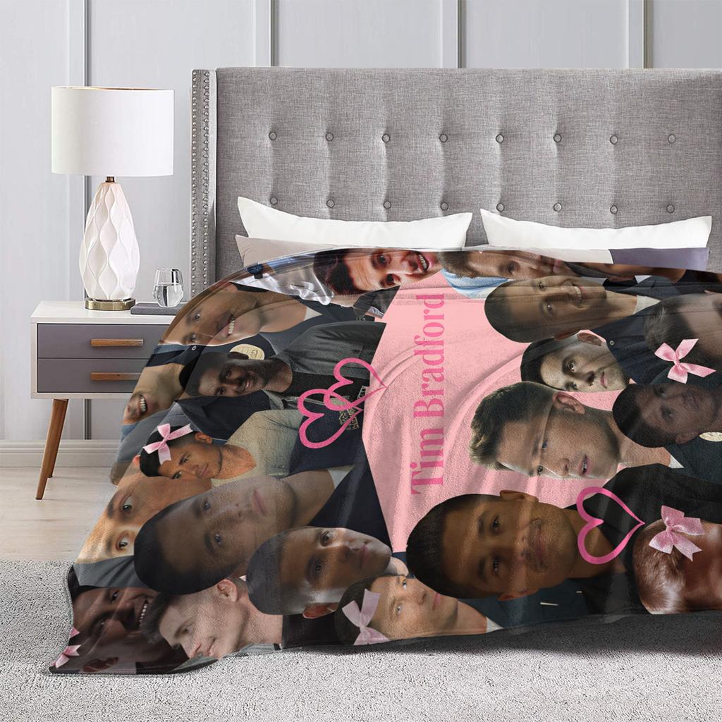 Tim Bradford The Rookie Flanelldecke Warme Überwurfdecke für Sofa Bett Camping Lustige Bettdecke Sofabettbezug