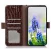 Compatible For Samsung Galaxy A17 5G / A17 4G / A26 5G / A16 5G / A16 4G Case Crocodile Texture Genuine Cow Leather Phone Wallet C