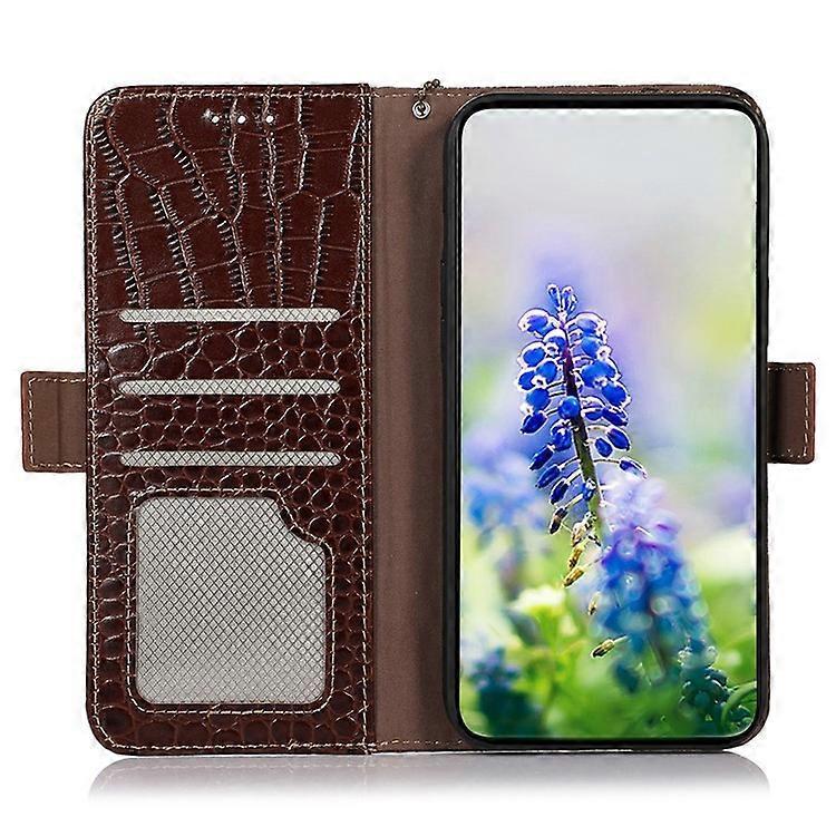 Compatible For Samsung Galaxy A17 5G / A17 4G / A26 5G / A16 5G / A16 4G Case Crocodile Texture Genuine Cow Leather Phone Wallet C