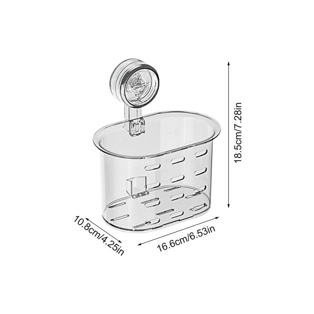 Suction Cup Storage Rack Non-drilling Wall Mounted Container Bathroom Accessories for Shower Kitchens Home Decor