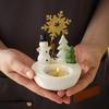 Christmas Tealight Holders,Ceramic Christmas Decorations,Centerpieces 6XDE