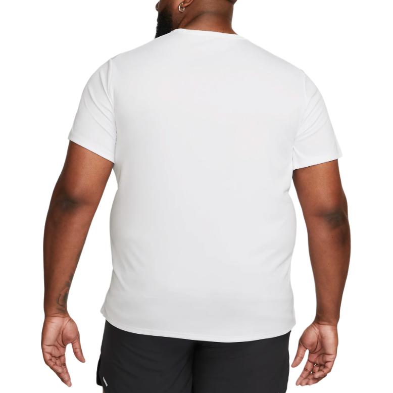 Nike Miler Solid Color Logo Crew Neck Short Sleeve T-Shirt Men Tops White DV9315-100