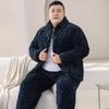 Мужской комплект пижамы с начесом YUZHAOLIN большого размера
