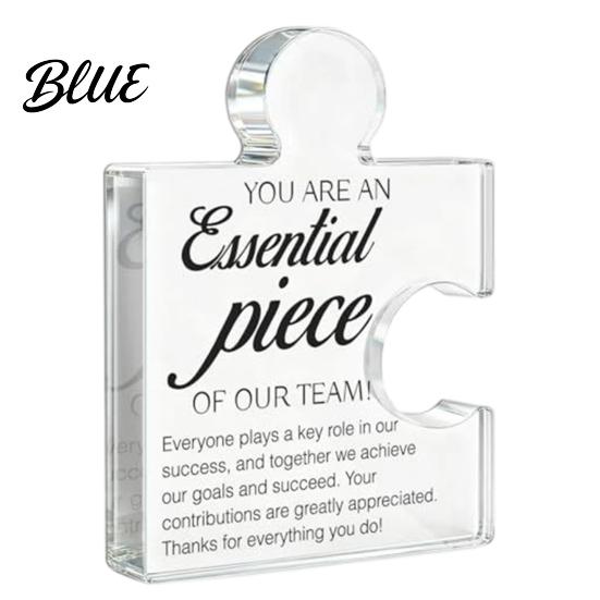 Meaningful Colleague Farewell Gifts Acrylic Puzzle Shape Ornaments for Team Appreciation and Employee Recognition Transparent High Transparency