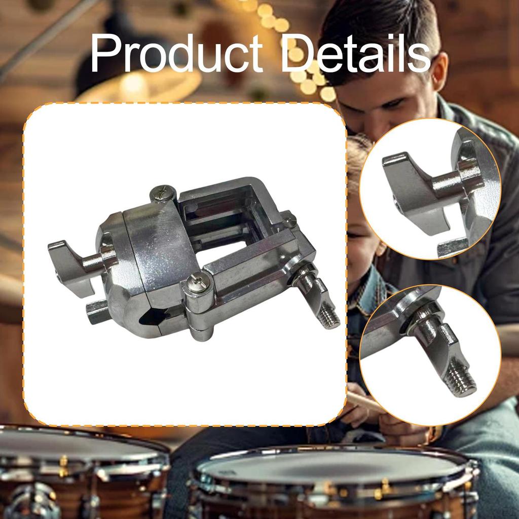 Drum Frame Clamp Expansion Clip Anti Slip Easy Installation Zinc Alloy Instrument Professional