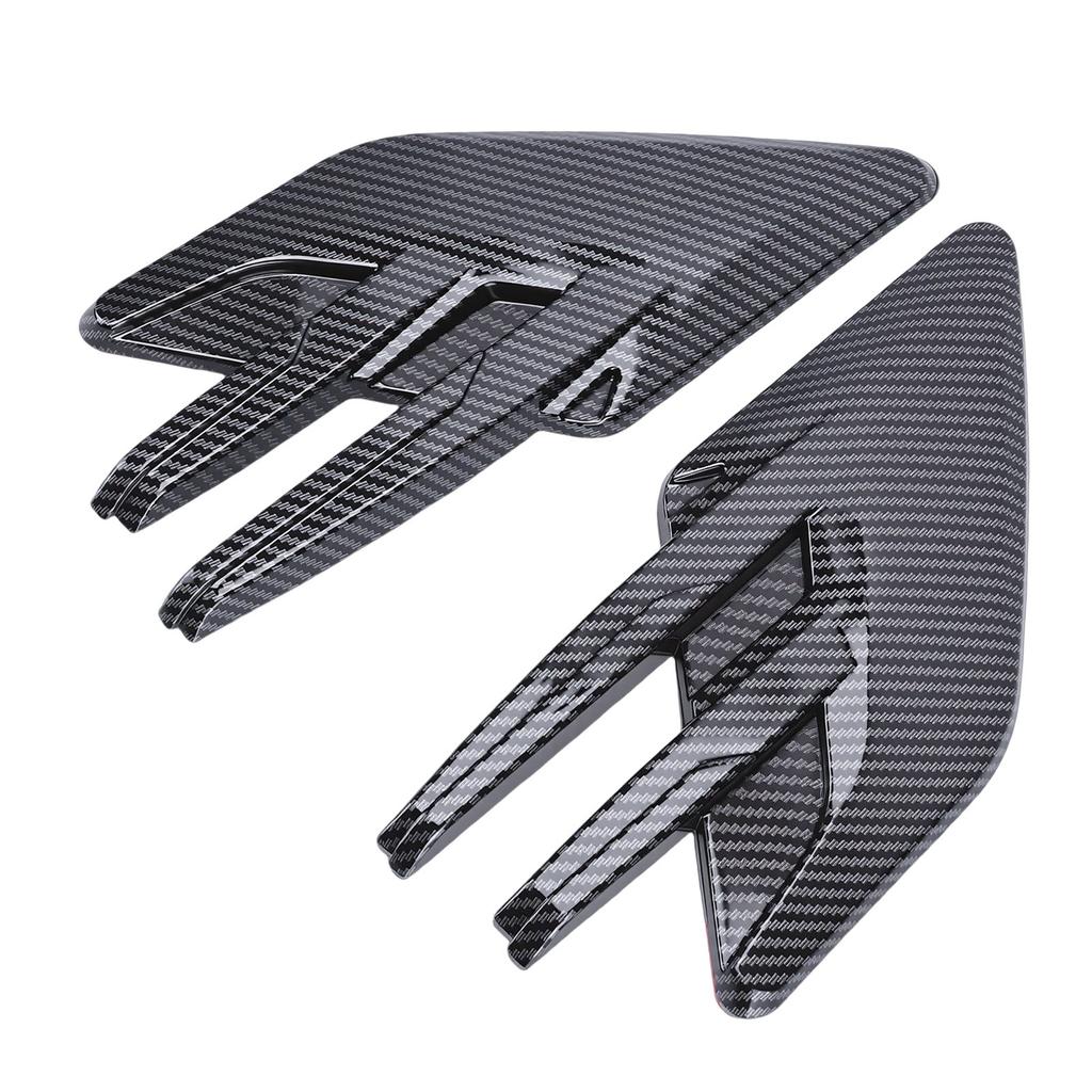 2Pcs Car Front Side Vent Trim Carbon Fiber Style Mudguard Air Wing Vent Trim Decoration Sporty Spoiler for Cars Trucks