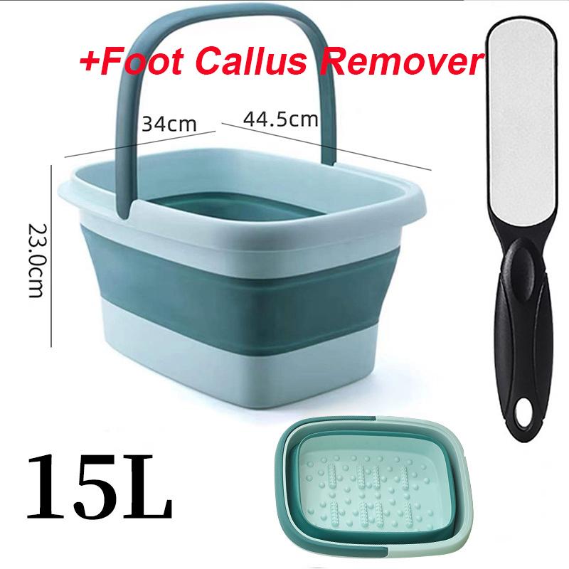 Collapsible Foot Bath Soak Tub with Handle for Washing Soaking Feet Portable Feet Spa Soaking Bucket with Massage Acupoint